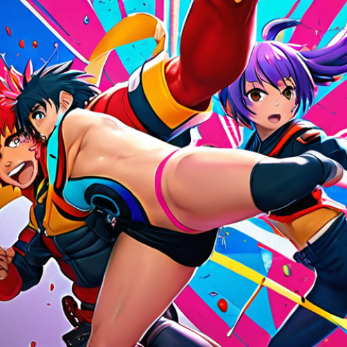 Home 15 **Prompt:** "Dynamic Nikke fanart featuring popular characters in a vibrant and energetic style. Capture the essence of the game's appeal with bold colors and dynamic poses. Inspired by art from Pixiv."