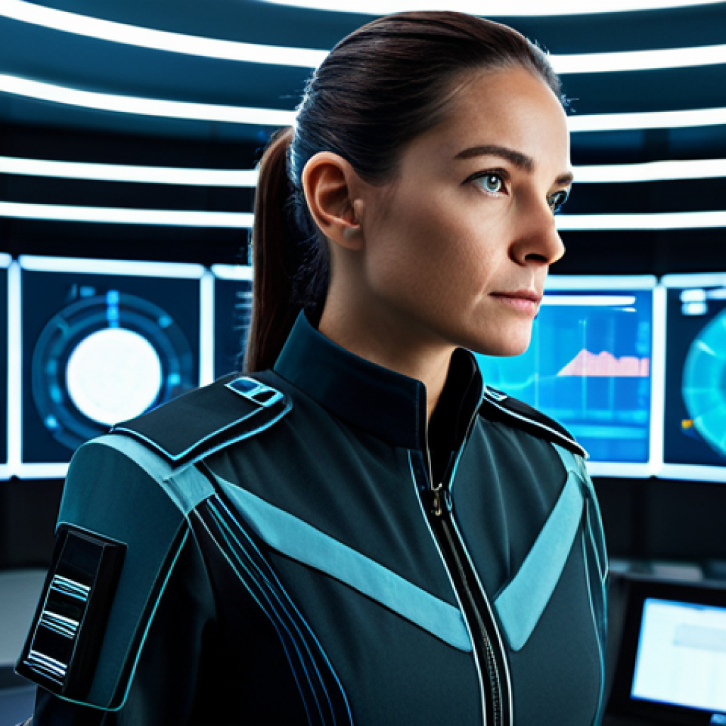A focused, professional female commander, wearing a modest, futuristic tactical uniform, standing thoughtfully in a clean, high-tech command center. She is observing a translucent holographic display that visualizes resource accumulation graphs and strategic planning data, representing the consistent benefits of login bonuses. The background features sophisticated computer terminals and illuminated architectural details. Her posture is confident and her expression is determined, conveying intelligent management. Fully clothed, appropriate attire, professional dress, safe for work, appropriate content, perfect anatomy, correct proportions, natural pose, well-formed hands, proper finger count, natural body proportions, professional photography, high quality, cinematic lighting, family-friendly.