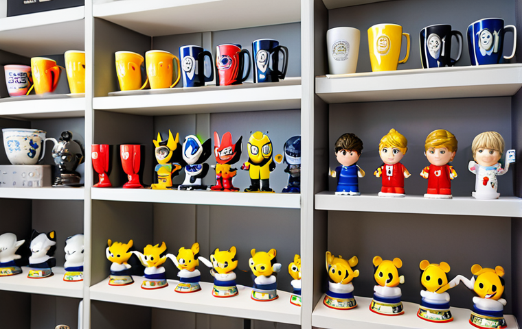 승리의여신 니케 팬트리 전용 아이템 - **Prompt:** A collector's display of NIKKE merchandise: figurines, acrylic stands, and keychains arr...