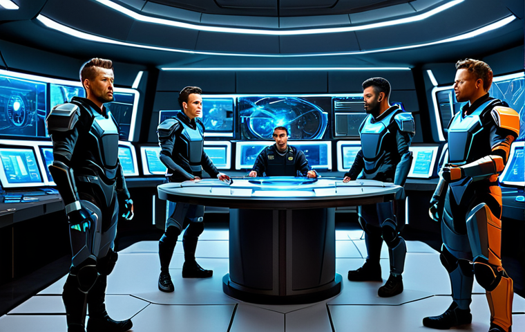 승리의여신 니케 특수 기능 활용법 - Strategic Team Composition**
"A digital art illustration depicting a well-organized Nikke squad pre...