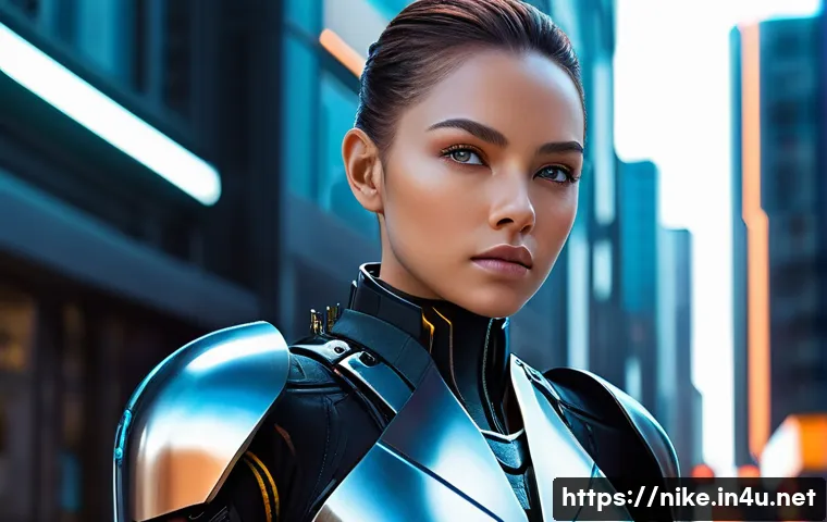 승리의여신 니케 디자이너 인터뷰 - **Prompt:** A vibrant, dynamic 3D rendering of a "Nikke" character in a futuristic cityscape. She ha...