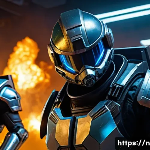 Home 17 승리의여신 니케 데이터 소모량 - A group of three Nikke characters, including a powerful main attacker with a large weapon, a support...